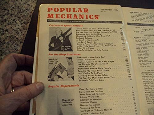 Popular Mechanics Şubat 1964 Seramik Karo Döşeyin, Chevelle Sahibinden Fiyat Arabası