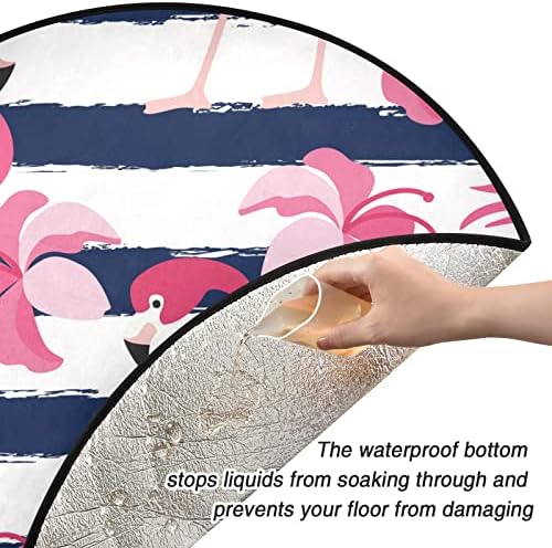xigua Pembe Flamingo Çizgili Noel Ağacı Mat Su Geçirmez Ağaç Standı Mat Emici Ağaç Standı Tepsi Mat Zemin Koruma için