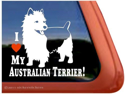 Avustralya Terrier'imi Seviyorum ~ Sevimli Köpek Vinil Pencere Otomatik çıkartma