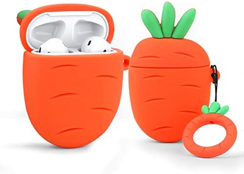 LEWOTE Airpods silikon kılıf Komik Sevimli Kapak Apple Airpods 1&2 için Uyumlu [Meyve ve Sebze Serisi] [Kızlar veya