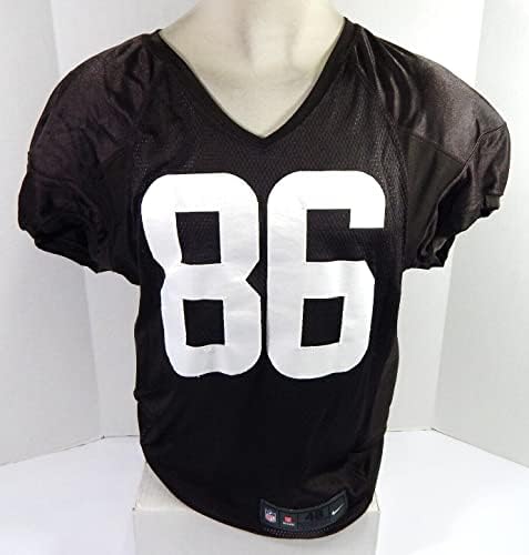 2019 Cleveland Browns 86 Oyun Verilen Siyah Antrenman Forması 48 DP40855-İmzasız NFL Oyun Kullanılmış Formalar