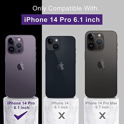 DEENAKİN iPhone 14 Pro Kılıf ile Ekran Koruyucu, Yumuşak Esnek Silikon Jel Kauçuk Tampon Kapak, Slim Fit Darbeye Koruyucu