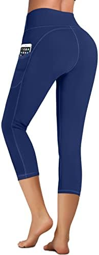 IUGA Yüksek Bel Yoga cepli pantolon, Karın Kontrol, egzersiz pantolonları Kadınlar için 4 Yollu Streç Yoga Tayt Cepli