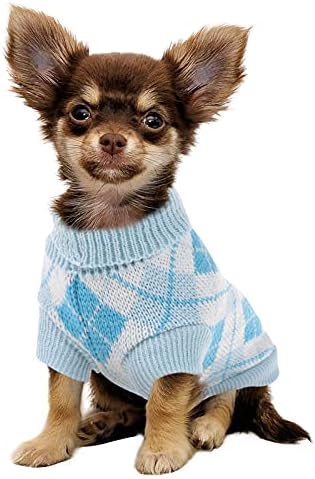 MAZORT Köpek Kazak, Sıcak Akrilik Balıkçı Yaka Köpek Streç Triko, Yumuşak Pet Kış Shrit Giysileri Küçük Orta Köpek