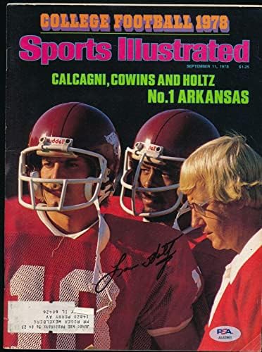Lou Holtz İmzalı 1978 Sports Illustrated Dergisi Arkansas PSA / DNA 177890-İmzalı Kolej Dergileri