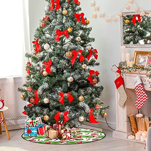 vısesunny Noel Zencefilli Kurabiye Şeker Kardan Adam Kar Tanesi Noel Ağacı Mat Ağaç Standı Mat Zemin Koruyucu Emici
