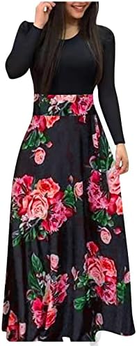 ZEFOTİM Elbiseler Kadınlar için 2023 Kısa / Uzun Kollu Çiçek Maxi uzun elbise Moda Rahat Yaz Güneş Boho Elbiseler