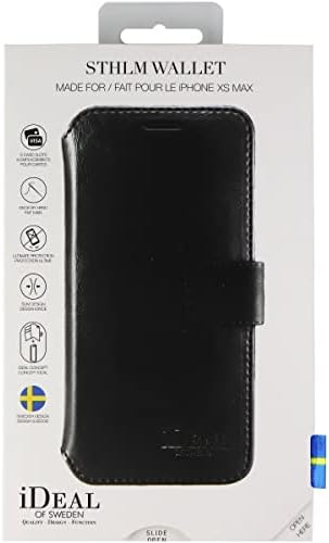 Apple iPhone Xs Max için İsveç STHLM Cüzdan Kılıfının İdeali-Siyah