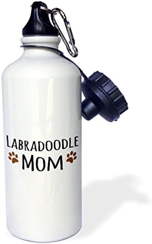 3dRose Labradoodle Köpek Anne-Cinsine göre köpek-kahverengi çamurlu pençe izleri-köpek aşığı-evcil hayvan sahibi mama