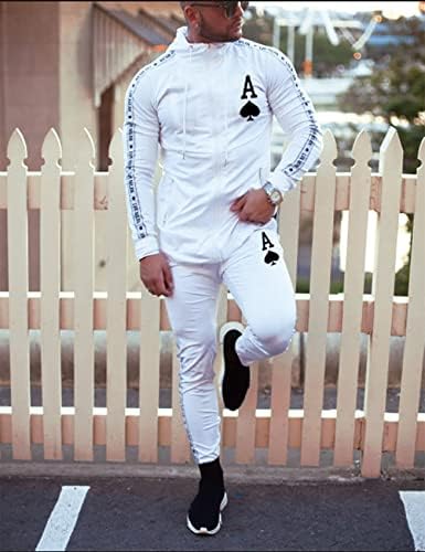 Erkek Kişiselleştirilmiş kapüşonlu eşofman üstü 2 Parça Kıyafet Rahat Uzun Kollu eşofman Tam Zip Spor koşu kıyafetleri