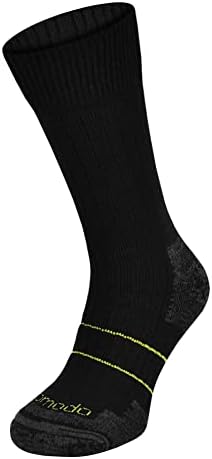 COMODO Erkek Yün İş Çorabı Nefes Performans Ekip Çizme Çorap Siyah