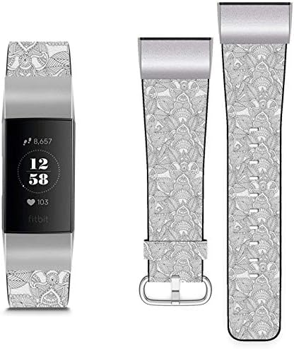 Fitbit Şarj 4, Şarj 3, Şarj 3 SE ile uyumlu - Erkekler ve Kadınlar için Yedek Deri Bileklik saat kayışı Kayış Bilezik