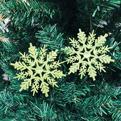 Worldoor36 ADET Plastik Noel Glitter Kar Tanesi süsler Noel Ağacı Süsleri, Kış Harikalar diyarı Noel partisi süslemeleri