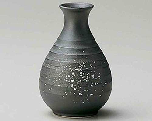Japonya'da Yapılan Beyaz Darbe 3.5 inç Sake sürahi Siyah porselen