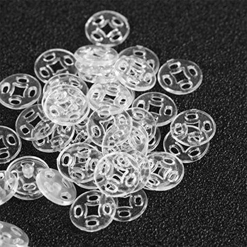 HEALLİLY Plastik Çıtçıt Düğmeler Şeffaf Görünmez Dikiş Çıtçıt çıtçıt Düğmeler Önlükler Bezi El Sanatları Gömlek Giyim