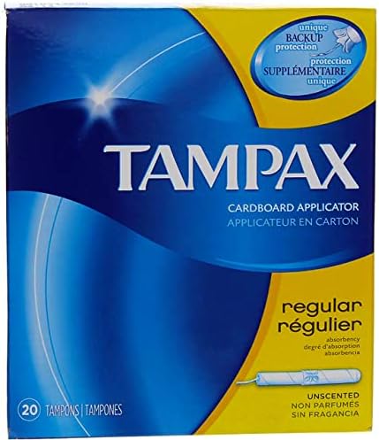 Tampax Yıkanabilir Aplikatör Düzenli Emicilik Tamponları - 20 adet., 3'lü paket