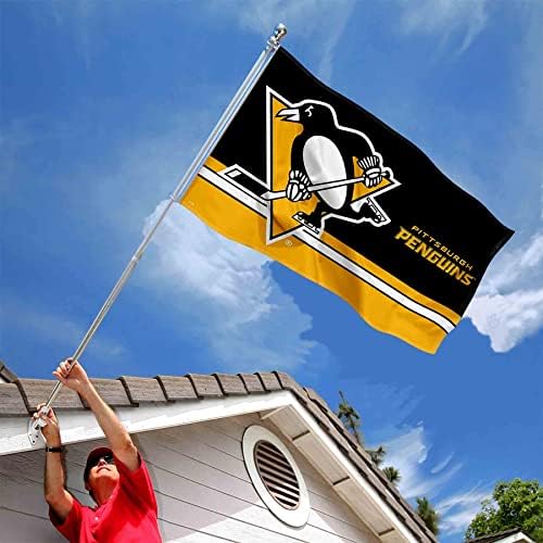 Pittsburgh Penguins Logo Amblemi 3x5 Fit Afiş Bayrak