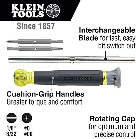 Klein Tools 80045 Tornavida ve Somun Anahtarı Alet Takımı, Manyetik 11'i 1 Arada, Çok Uçlu Güdük ve Elektronik Tornavidalar,