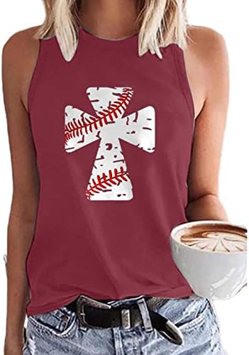 Kadın Grafik Yelek Üstleri Beyzbol Anne Tankı Üstleri Yaz Kolsuz Tee Gömlek Beyzbol Aşk Anne Tank Top