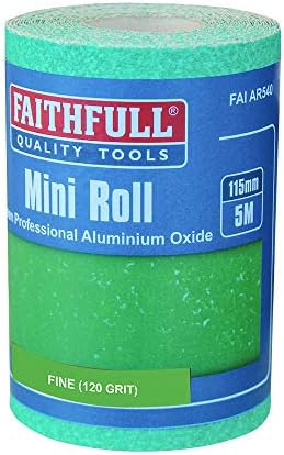 Faithfull Alüminyum Oksit Kağıt Rulosu Yeşil 115 Mm X 5M 120G