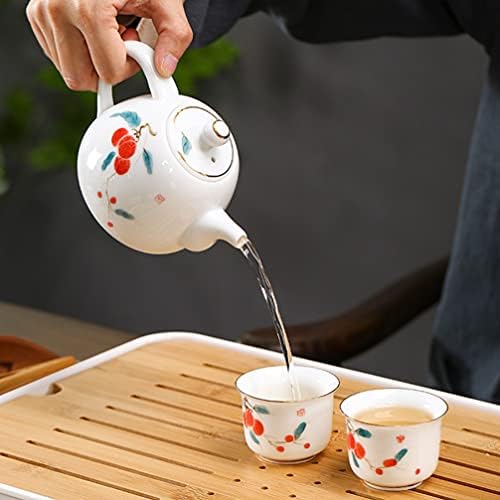 UPKOCH Vintage çay seti Porselen Çaydanlık Seramik Çay Potu Meyve Baskılı Kahve su Kabı Porselen çay su ısıtıcısı