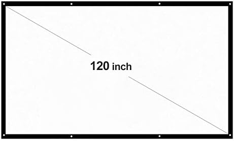 Taşınabilir projeksiyon perdesi 16: 9 120 İnç Diyagonal Projeksiyon Ekranı Katlanabilir Ev Sineması Duvar Projeksiyon