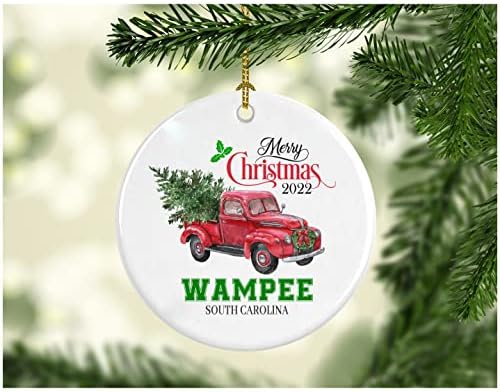 Noel Dekorasyon Ağacı Mutlu Noeller 2022 Wampee Güney Carolina Süsleme Komik Hediye Bir Aile olarak Noel Tatili Yeni