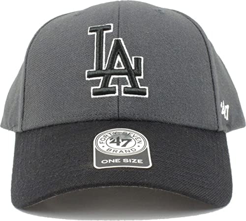 47 Los Angeles Dodgers Kömür Gri İki Ton MVP Yün Şapka Ayarlanabilir Yapılandırılmış Kap