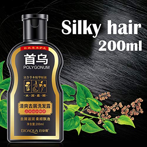 Kuru Saç Derisi için Doğal Şampuan 200ml Doğal Saç Nemlendirici (Siyah, Tek Beden)