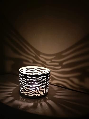 Ohnuda çok amaçlı dekoratif gömme tavan ışık tonları, saksı ışıkları / gömme ışıklar gölge veya dekoratif mumluk (Zebra-beyaz-2'li
