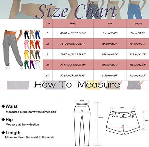 Keepfit Düz Renk İpli Sweatpants Kadınlar için Elastik Bel günlük pantolon Gevşek Ayak Giyim Egzersiz Salonu