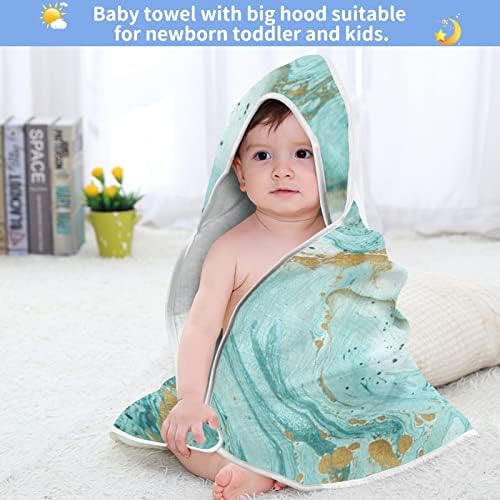 vvfelıxl Bebek Kapşonlu Havlu Mermer Doku Emici bebek havluları Pamuk Yumuşak banyo havlusu Bebek, Yürümeye başlayan