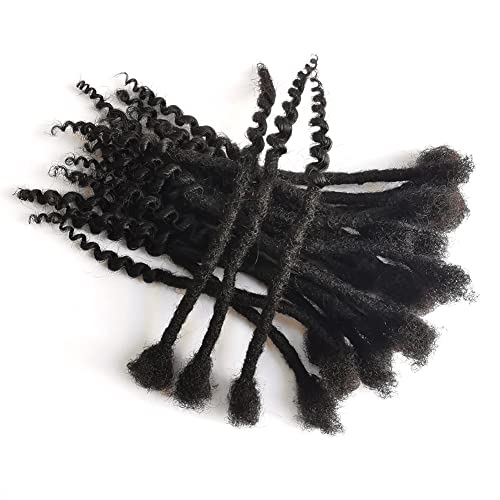 0.8 cm/20 İpliklerini Dreadlocks Kıvırcık Uçlu Uzantıları Toptan %100 % İnsan Saçı Afro Kinky Toplu Örgü Dreads (20