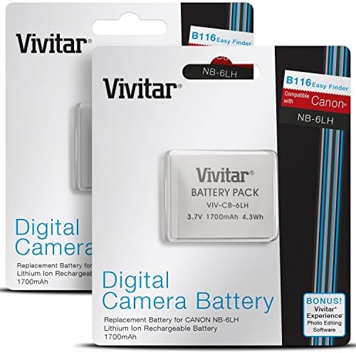 (2 Paket) Vivitar NB-6L / NB-6LH Piller Seçmek için Canon PowerShot Kameralar