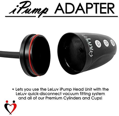 LeLuv Beyaz ıPump Akıllı LCD Kafa Adaptörü ile Penis Pompası 9 Uzunluk x 2.25 Çap Geniş Flanş Silindir Titreşimli