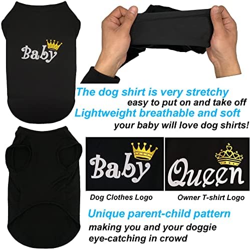 Eşleşen Köpek ve Sahip Gömlekleri Kadınlar, Aile Köpek Gömlekleri Baskı Bebek Evcil Hayvan Giysileri Yelekler Kıyafetler