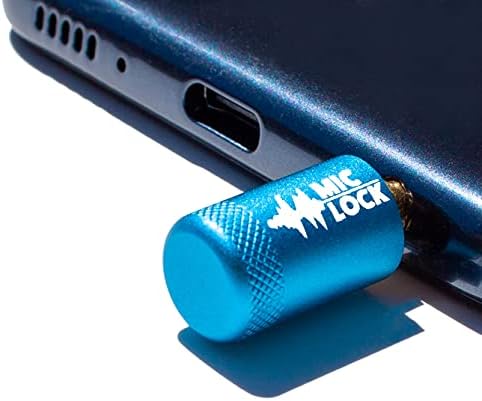 Mikrofon Kilidi Metalik Renkler 3,5 mm - Mavi (2'li Paket)