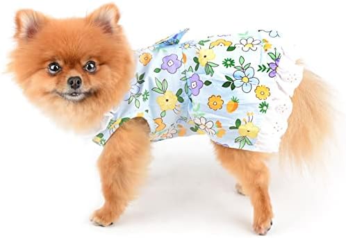 SMALLLEE_LUCKY_STORE Kız Evcil Hayvan Giysileri Sevimli Dantel Çiçek Köpek Elbise Yay ile Küçük Köpekler Kediler için