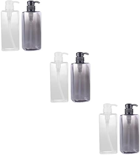 DOITOOL 6 Pcs 600 ml Duş Jeli Şişeleri Konteynerler Plastik pompa şişeleri Doldurulabilir Şampuan Konteyner Sıvı Şişe