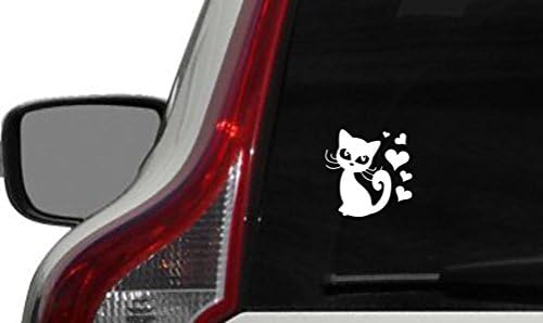Kedi Sevimli Kalp Karikatür Araba Vinil Sticker Çıkartması Tampon Sticker Oto Arabalar Kamyonlar için Cam Özel Duvarlar