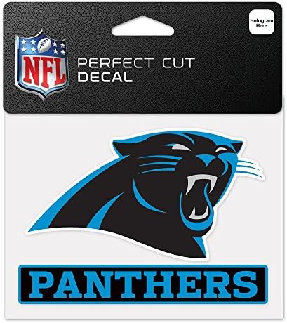 WinCraft NFL Carolina Panthers WCR47938014 Mükemmel Kesim Renkli Çıkartma, 4,5 x 5,75