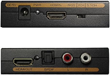 Wiistar HDMI Ses Çıkarıcı Dönüştürücü 1080P HDMI HDMI + SPDIF + RCA Stereo Ses Çıkarıcı Splitter Chromecast Yangın