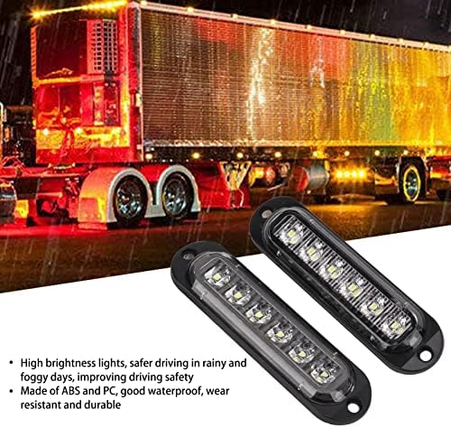 Akozon kamyon yan ışıkları, 4 Paket kamyon yan ışıkları Yüksek parlaklık Kamyon yan ikaz lambaları Araba Strobe ışıkları