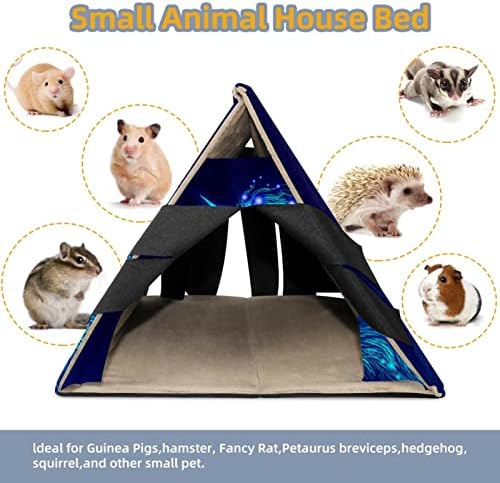 Küçük Kobay Hamster Kirpi Tavşan Hideout Yuva Aksesuarları, Unicorn Desen Kafesleri Yatak Küçük Hayvan Evi