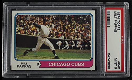 1974 Topps 640 Milt Pappas Chicago Cubs (Beyzbol Kartı) PSA PSA 9.00 Cubs