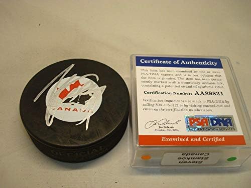 Steven Stamkos İmzalı Kanada Takımı Hokey Diski İmzalı PSA / DNA COA 1A-İmzalı NHL Diskleri