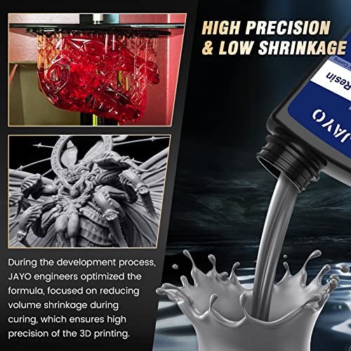 JAYO 3D yazıcı Fotopolimer reçine, 405nm UV ışık kür standart reçine için uygun 2K 4K 6K 8K LCD 3D yazıcılar, siyah