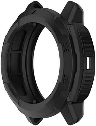 AWADUO ile Uyumlu Garmin Instinct Crossover Koruyucu Kılıf, Smartwatch PC koruyucu kılıf Yumuşak Kabuk Siyah Smartwatch
