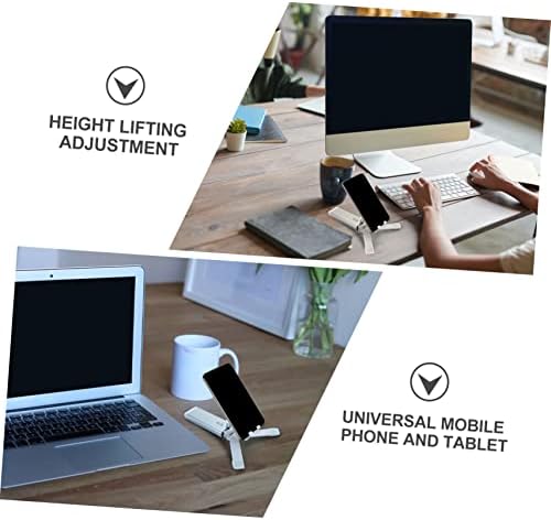 WOONEKY 1 adet Braketi Masaüstü Yüksekliği Ayarlanabilir Telefon Katlanabilir Dağı Taşınabilir Standı Beyaz Raf Tablet