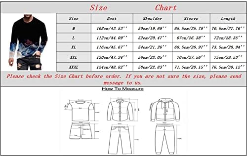 2023 Yeni Erkek Yaz Moda Rahat Tutturmak 3D Dijital Baskı T Shirt Uzun Kollu Üst Uzun Kollu Wrap Top